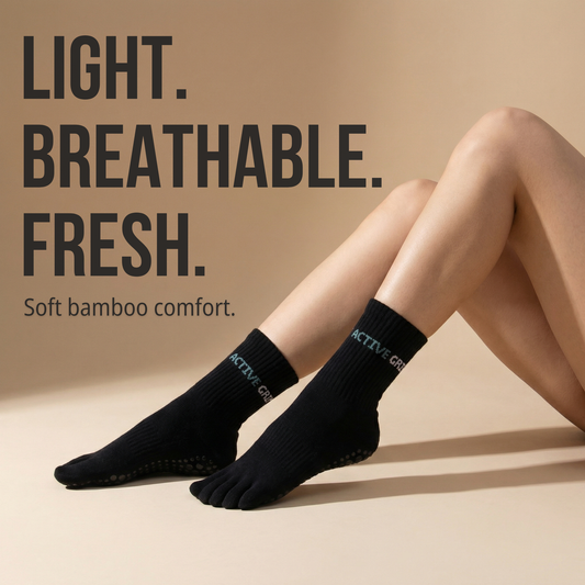 Active Grip Five-Toe Socks